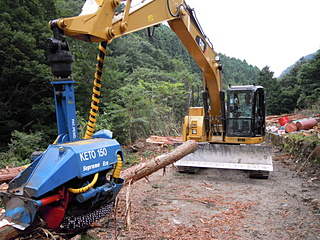 大型架線集材システムの推進｜株式会社とされいほく | H型架線集材システム｜高知県｜間伐｜木材伐出業｜